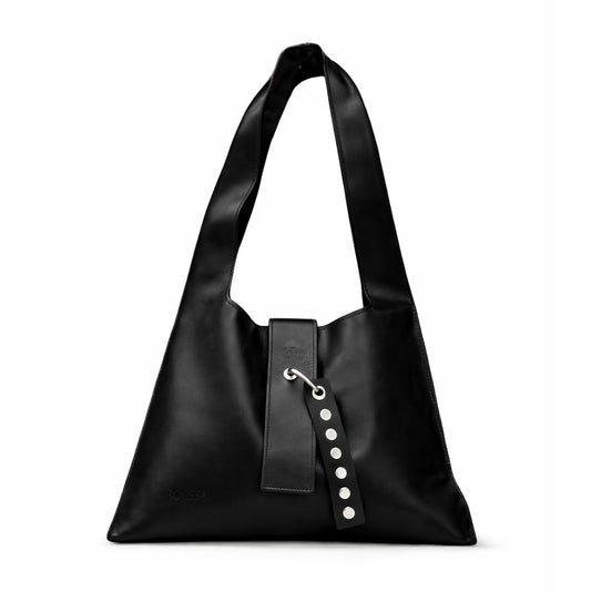 Bolso Negro Mujer de Cuero - Aitana - Roussa